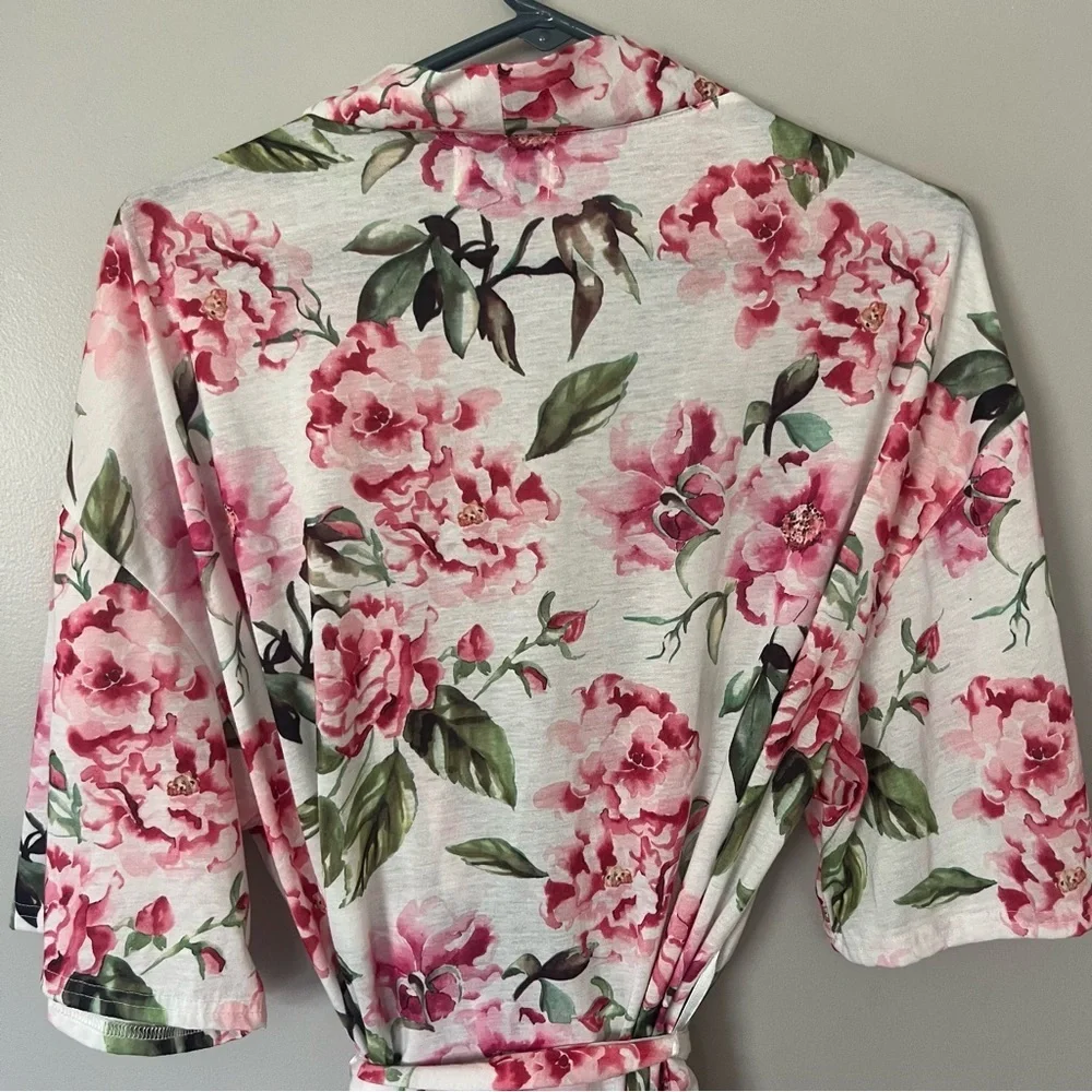 Show Me Your Mumu Floral Robe Feminine Knee Length Belted
